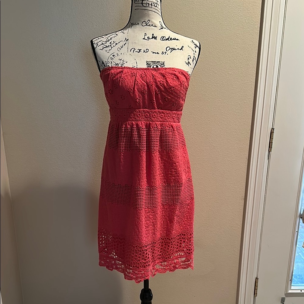 Elegant Pink Strapless Dress